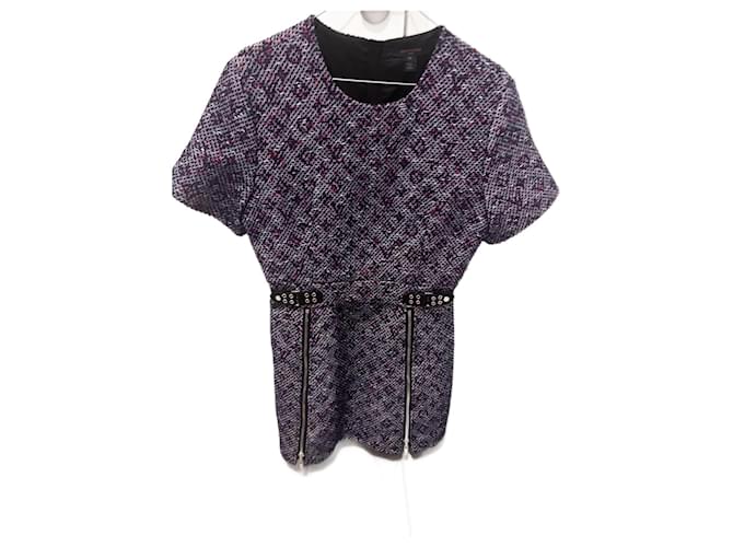 Montsouris Louis Vuitton monogram dress Dark purple Cotton  ref.1302403