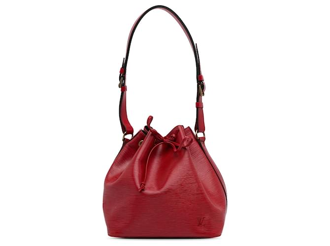 Red Louis Vuitton Epi Petit Noe Bucket Bag Leather  ref.1302413