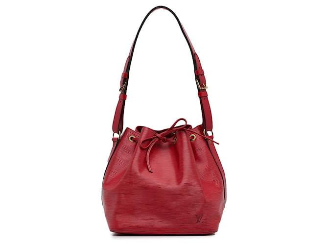 Red Louis Vuitton Epi Petit Noe Bucket Bag Leather  ref.1302416