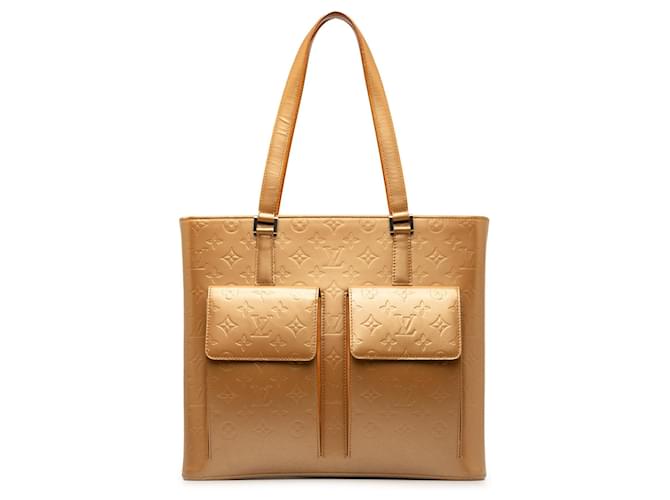 Goldene Louis Vuitton-Einkaufstasche Wilwood mit Monogramm in Mattoptik Leder  ref.1302468