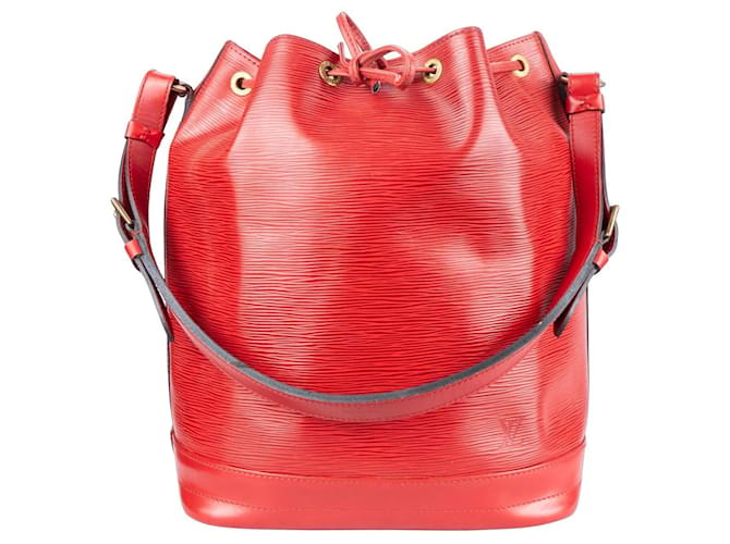 Louis Vuitton Saco de couro Epi vermelho Noe Grande  ref.1302472