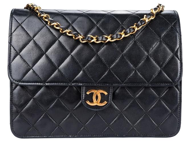 Chanel Quilted Lambskin 24K Gold Jumbo Single Flap Bag Beige Leather  ref.1302476