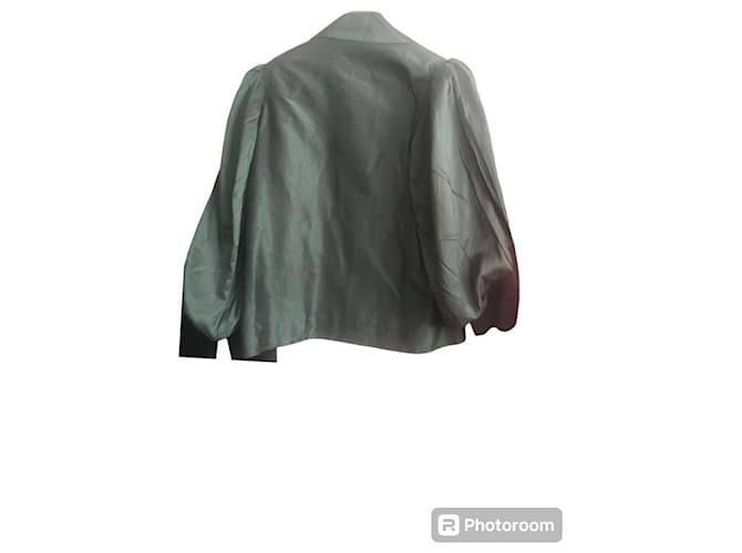 Blusa verde Yves Saint Laurent Verde escuro Seda  ref.1302496