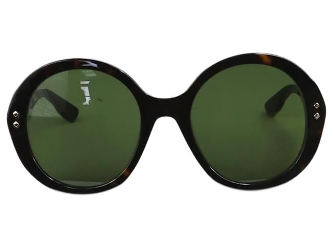 Gucci Black round oversized tortoise shell sunglasses  ref.1302509