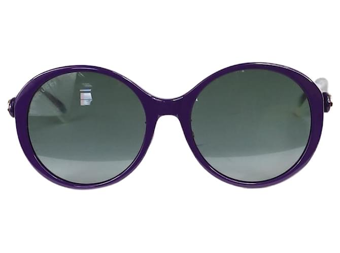 Lunettes de soleil rondes violettes Gucci Purple - taille  ref.1302510