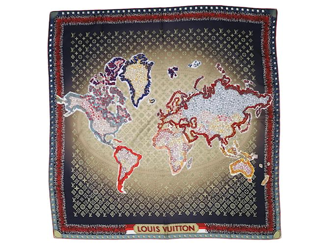 Multicolour Louis Vuitton monogram silk scarf Multiple colors  ref.1302511