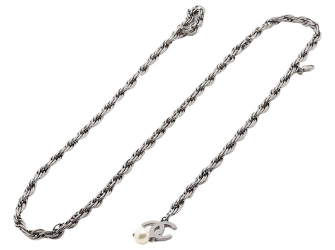 Chanel Silver Coco Mark chain belt Silvery  ref.1302519