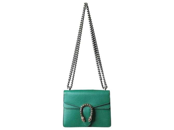 Gucci Green Dionysus leather bag  ref.1302523