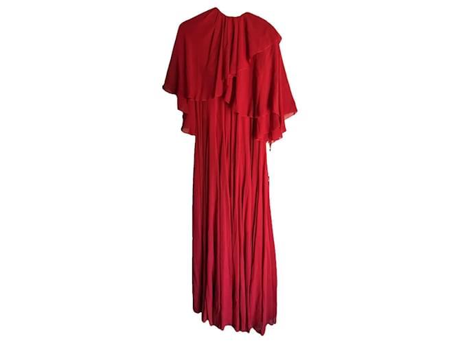 Valentino Garavani Dresses Red Silk  ref.1302526