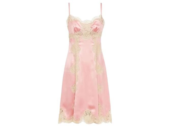 Dolce & Gabbana Dresses Pink Silk  ref.1302530