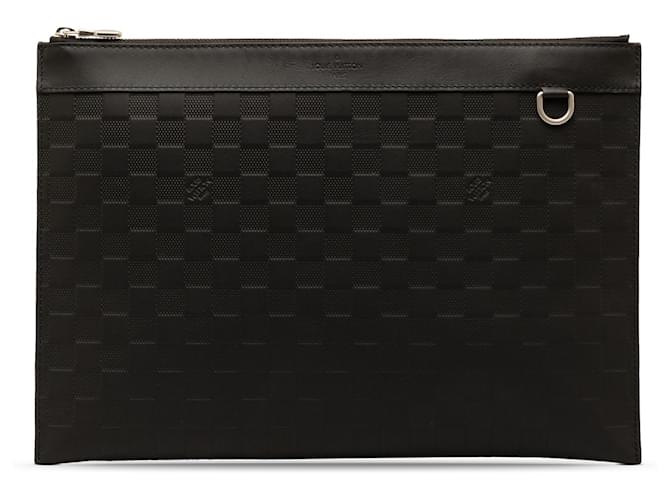 Louis Vuitton Black Damier Infini Discovery Pochette Preto Couro Bezerro-como bezerro  ref.1302548