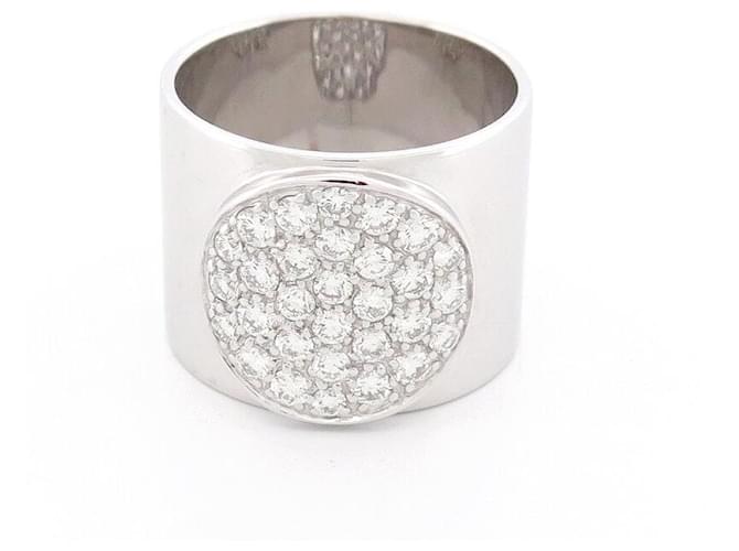 NEW DINH VAN ANTHEA RING IN WHITE GOLD 18k and diamonds 0.27ct 58 GOLD RING Silvery  ref.1302634