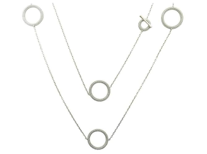 NEW MAUBOUSSIN NECKLACE NECKLACE THE FIRST DAY 100 CM WHITE GOLD NECKLACE Silvery  ref.1302649