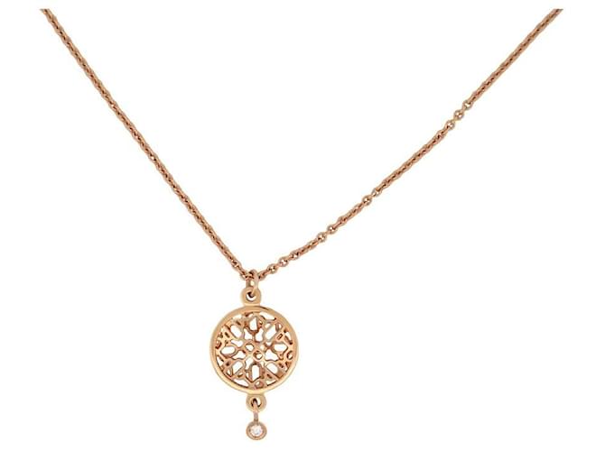 Hermès NEW HERMES GOLD ANCHOR CHAIN NECKLACE 18K DIAMOND NECKLACE Golden Pink gold  ref.1302659