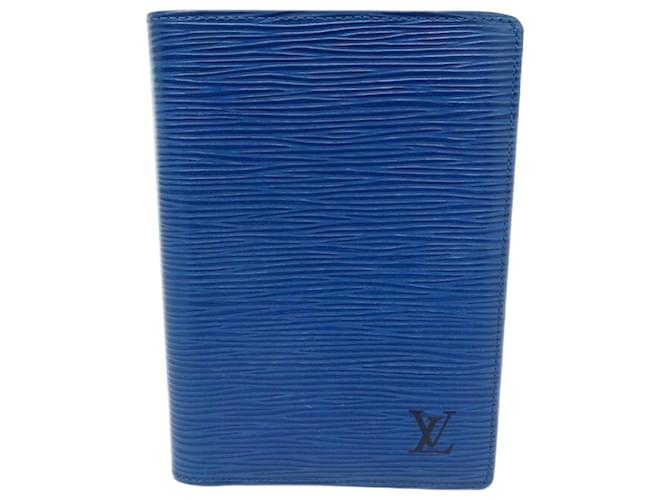 VINTAGE LOUIS VUITTON WALLET BLUE EPI LEATHER 10.5 x 15CM LEATHER WALLET  ref.1302665