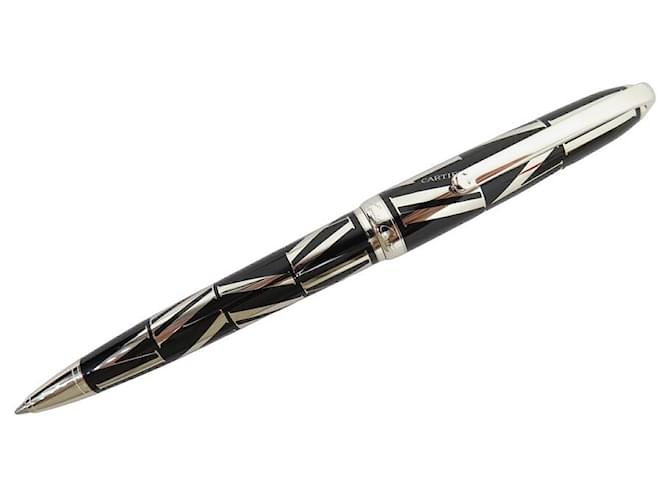 NEW CARTIERBILLE LOUIS PEN ROMAIN ST NUMBERS170127 ED LACQUER PEN LIMITED Black Gold-plated  ref.1302672