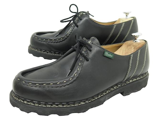 DERBY MORZINE PARABOOT SHOES 45.5 717301 BLACK LEATHER SHOES  ref.1302675