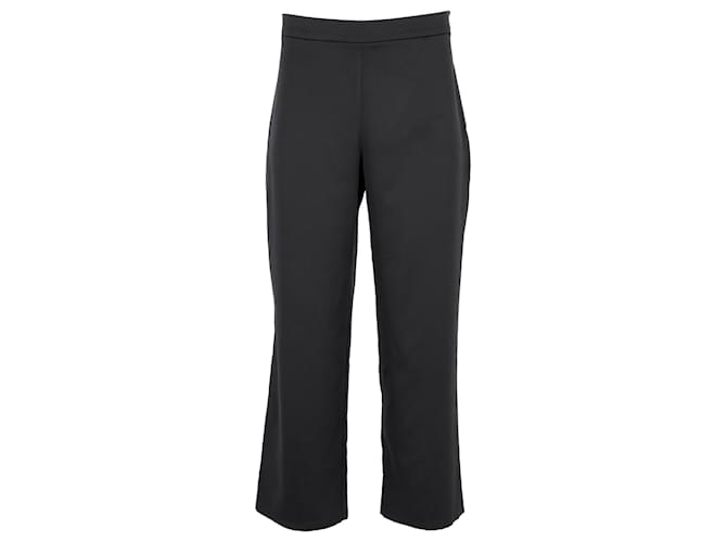 Max Mara Leisure Side Zip Closure Pants aus schwarzem Polyester.  ref.1302747