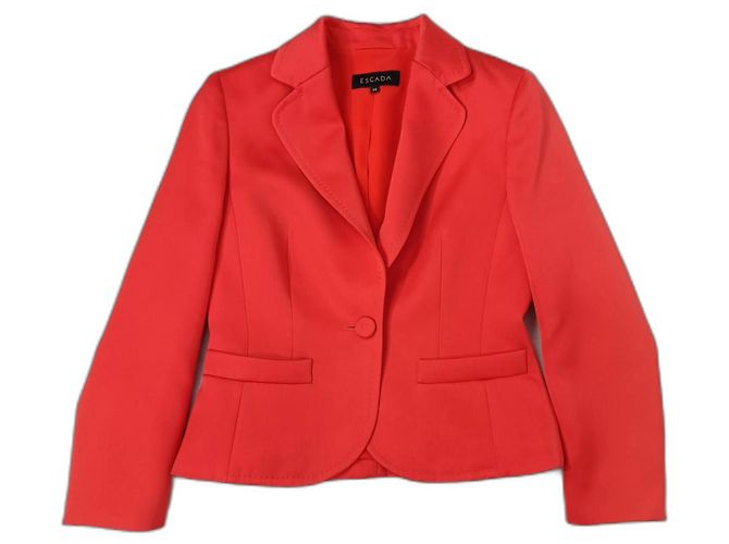 Escada elegante Jacke in Korallenfarbe Y2K Orange