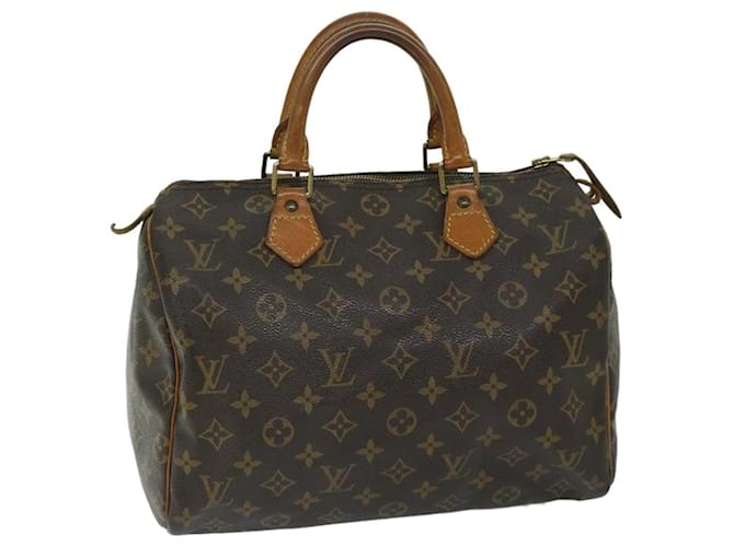 Louis Vuitton Monogram Speedy 30 Hand Bag M41526 LV Auth 67435 Cloth  ref.1302844
