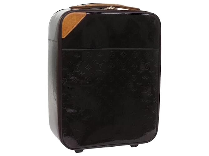 LOUIS VUITTON Monogram Vernis Pegas 45 Suitcase Amarante M91277 LV Auth 66966 Patent leather  ref.1302847