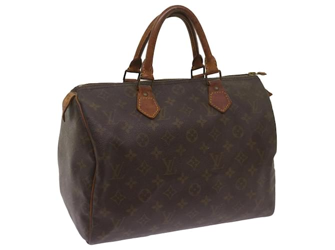 Louis Vuitton Monogram Speedy 30 Hand Bag M41526 LV Auth 67949 Cloth  ref.1302858