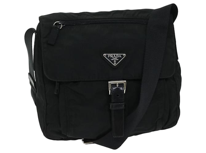 PRADA Shoulder Bag Nylon Black Auth hk1122  ref.1302859