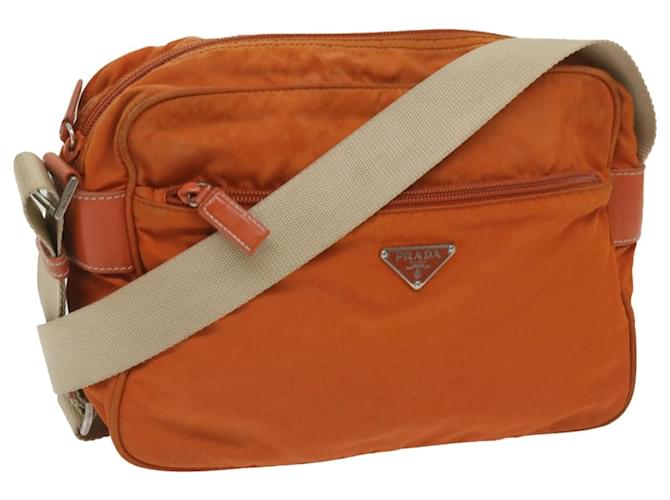 PRADA Shoulder Bag Nylon Orange Auth fm3214  ref.1302885