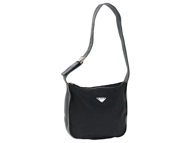 PRADA Shoulder Bag Nylon Leather Black Auth 68336  ref.1302912