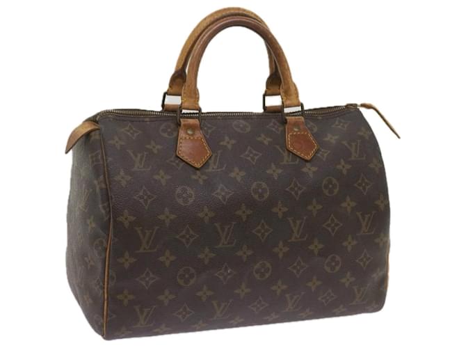 Louis Vuitton Monogram Speedy 30 Hand Bag M41526 LV Auth 68128 Cloth  ref.1302943