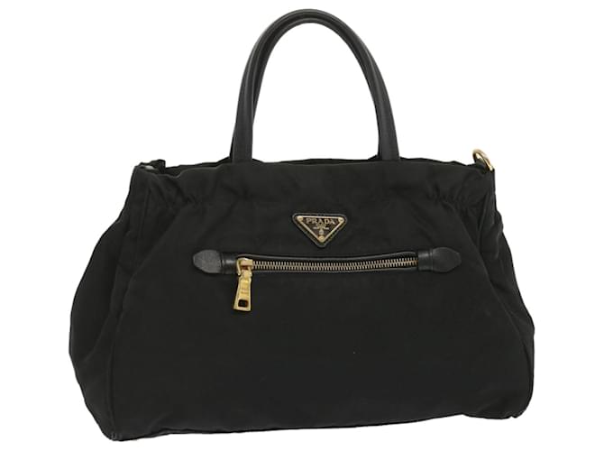 PRADA Hand Bag Nylon Black Auth 67981  ref.1302959