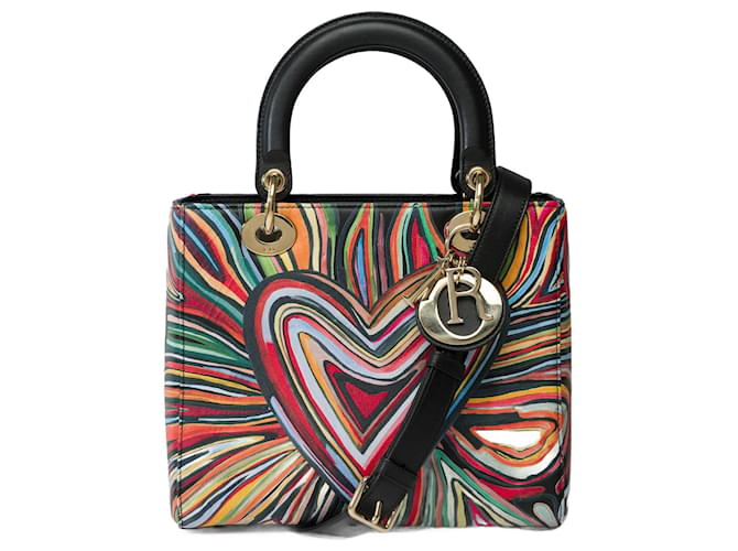 DIOR Lady Dior Bag in Multicolor Leather - 101760 Multiple colors  ref.1303004