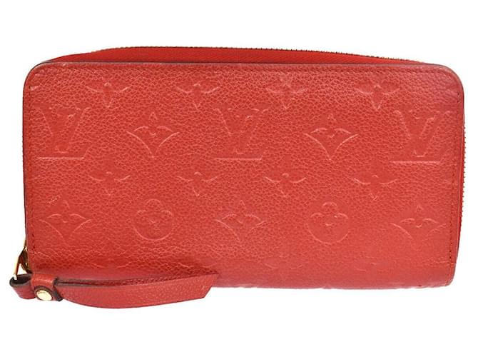 Louis Vuitton Portefeuille zippy Rosso Pelle  ref.1303020