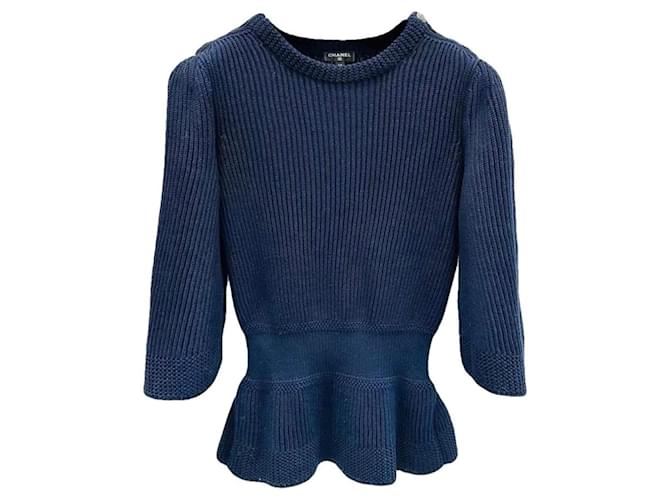 Chanel Runway Jumper  From  AIRPORT Collection Blue Cotton  ref.1303023