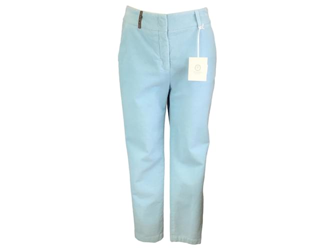 Autre Marque Peserico Easy Light Blue Corduroy Pants Cotton  ref.1303062