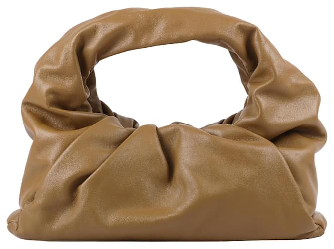 BOTTEGA VENETA Smooth Butter Calfskin Small The Shoulder Pouch Moutarde Beige Leather  ref.1303081