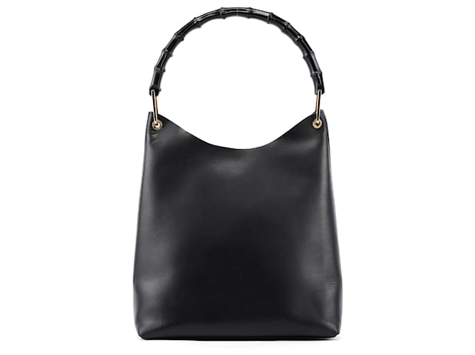 GUCCI Shoulder bags Leather Black Bamboo  ref.1303100