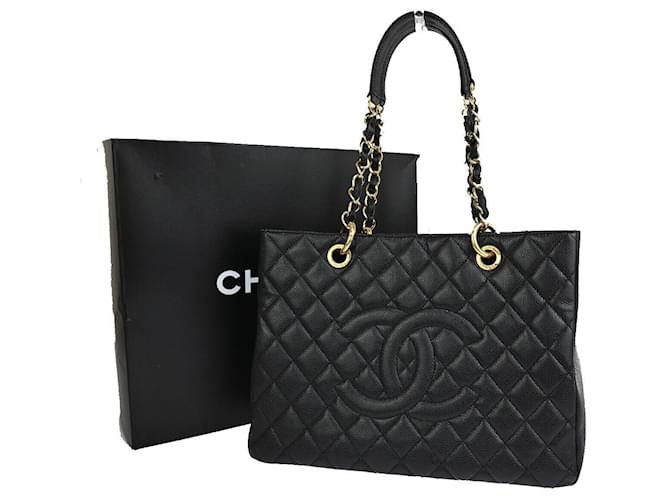 Chanel Grand shopping Veau façon poulain Noir  ref.1303137