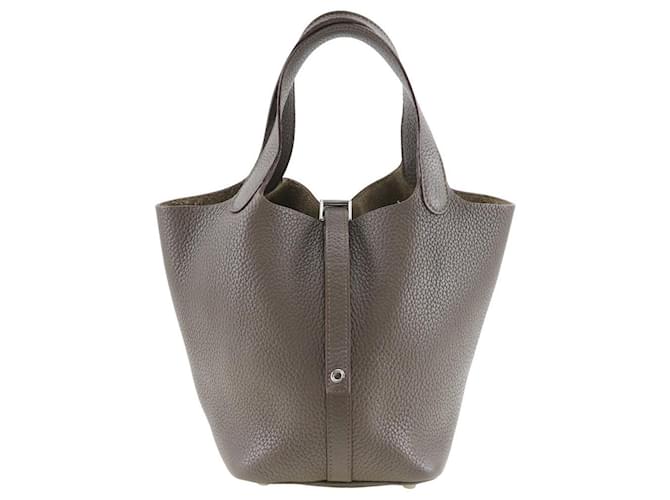 Hermès Picotin Grey Leather  ref.1303172