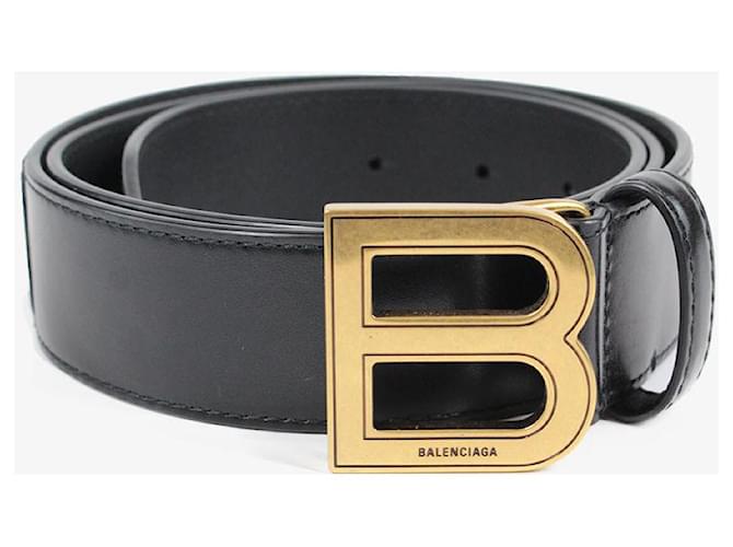 Balenciaga Cinturones Negro Cuero  ref.1303175
