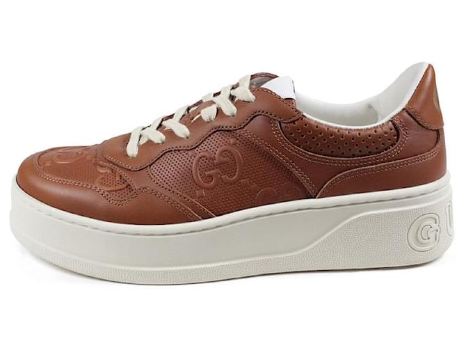 Gucci Sneakers Brown Leather  ref.1303181