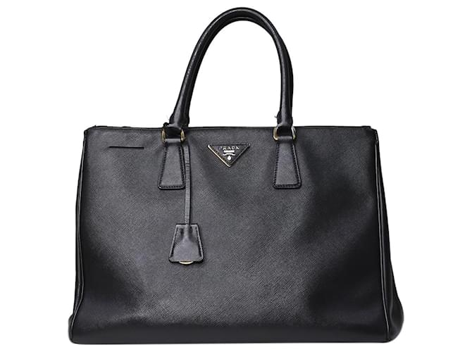 Prada Black large Saffiano leather Galleria top handle bag  ref.1303215