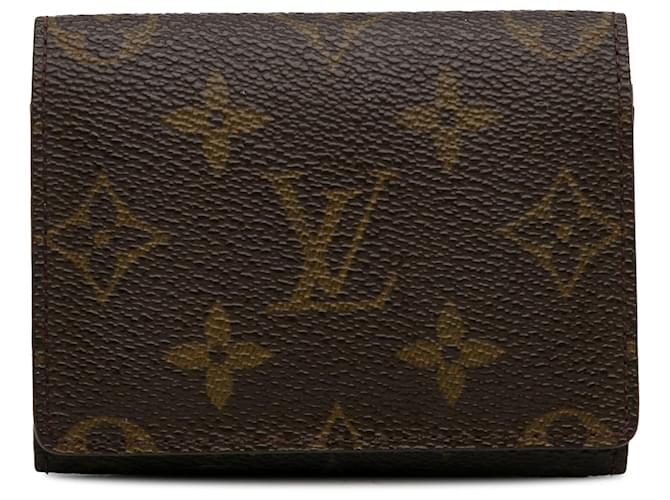 Louis Vuitton Brown Monogram Card Case Cloth  ref.1303291
