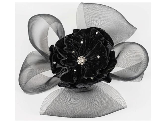 Givenchy Hair accessories Black Velvet Tulle  ref.1303315