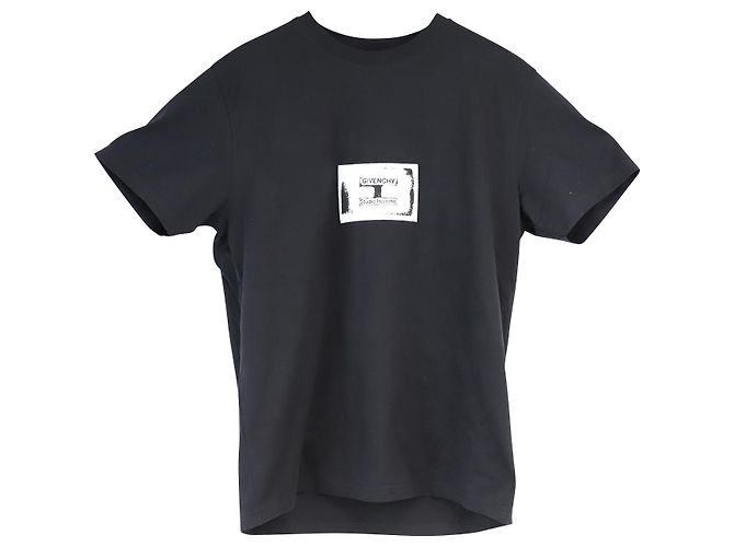 Camiseta con logo estampado de Givenchy en punto de algodón negro