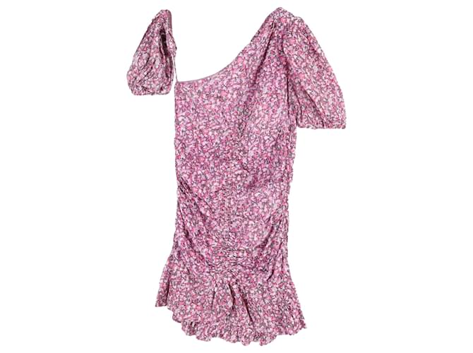 Isabel Marant Etoile Mini-robe imprimée en coton rose  ref.1303343