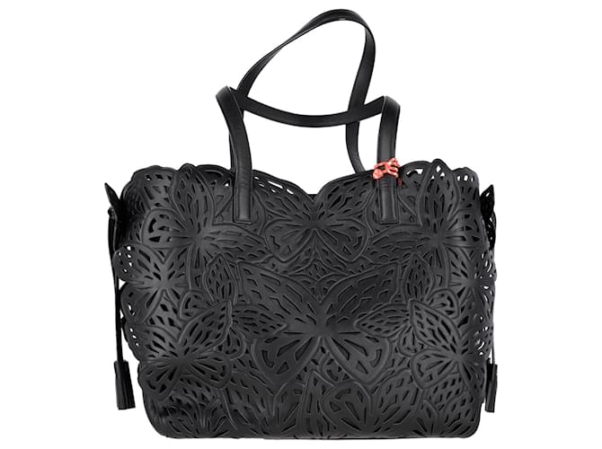 Sophia Webster Liara Lasercut-Butterfly Tote Bag in Black Leather  ref.1303367