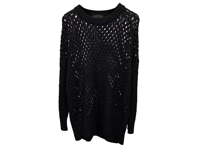 The Row Oversized Knitted Sweater Top in Black Polyester  ref.1303383