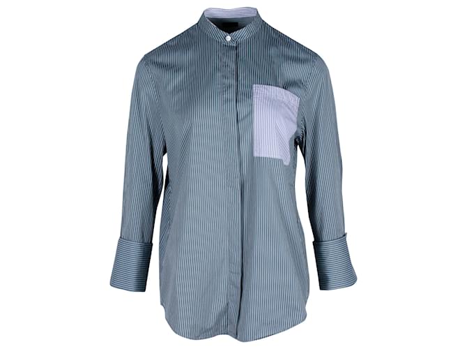 Joseph Callen Pinstripe Shirt in Green Cotton  ref.1303393