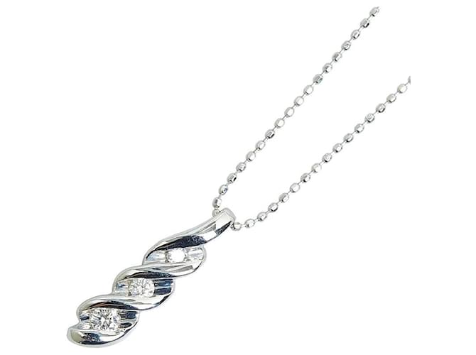 Autre Marque 18k Collier pendentif en or et diamants Métal  ref.1303433